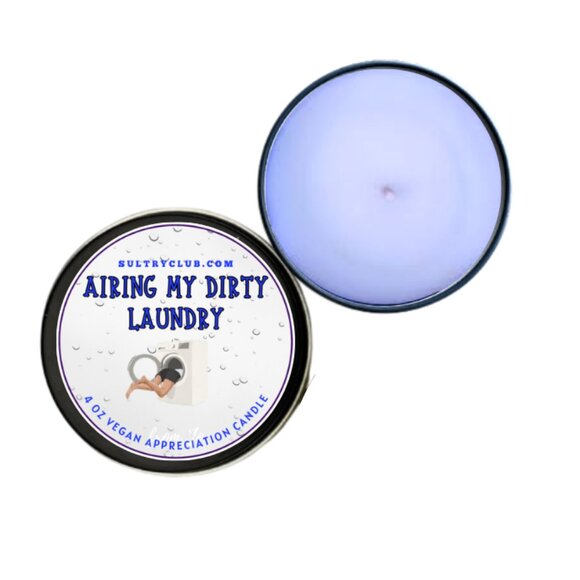 Airing My Dirty Laundry (Fresh Linen) Gift Candle - Picture 1 of 3
